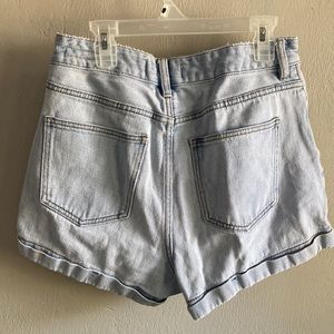 Pac Sun MOM short cuffed leg distressed light jean shorts